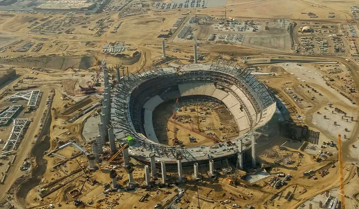 Construction d'un stade de 10000 places